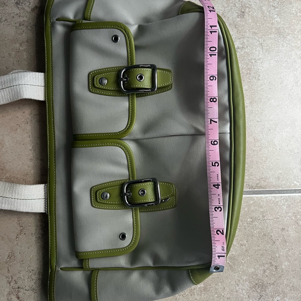 Coach Cream and Green Tote Bag - Picture 13 of 15